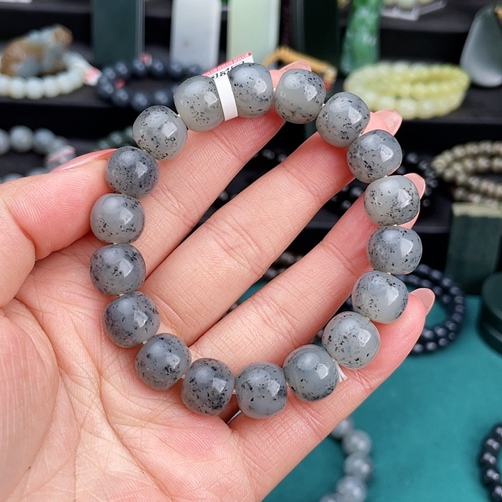 和田玉未镶嵌手链新疆喀拉喀什河青花卡12