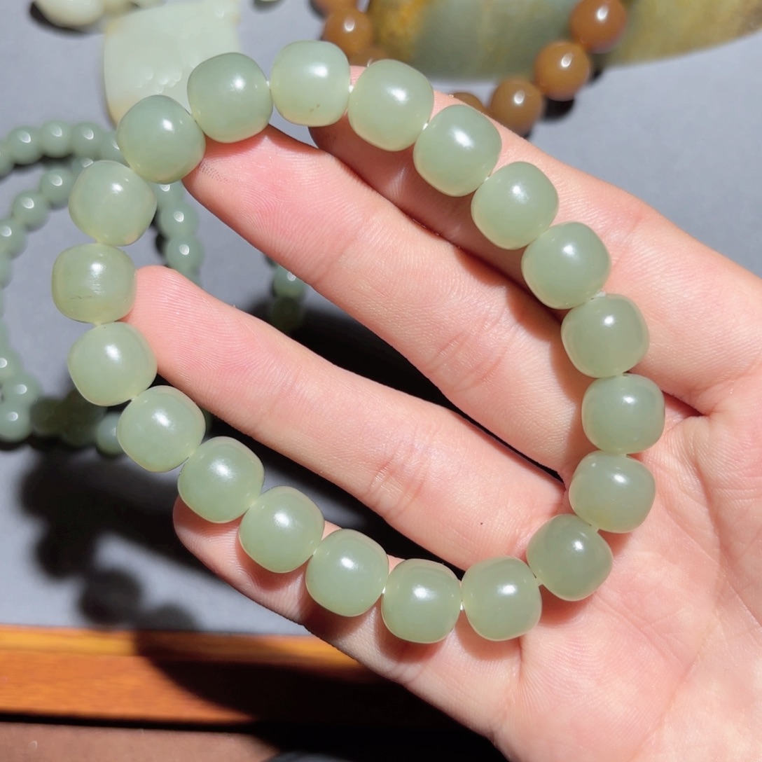 和田玉手链未镶嵌O*