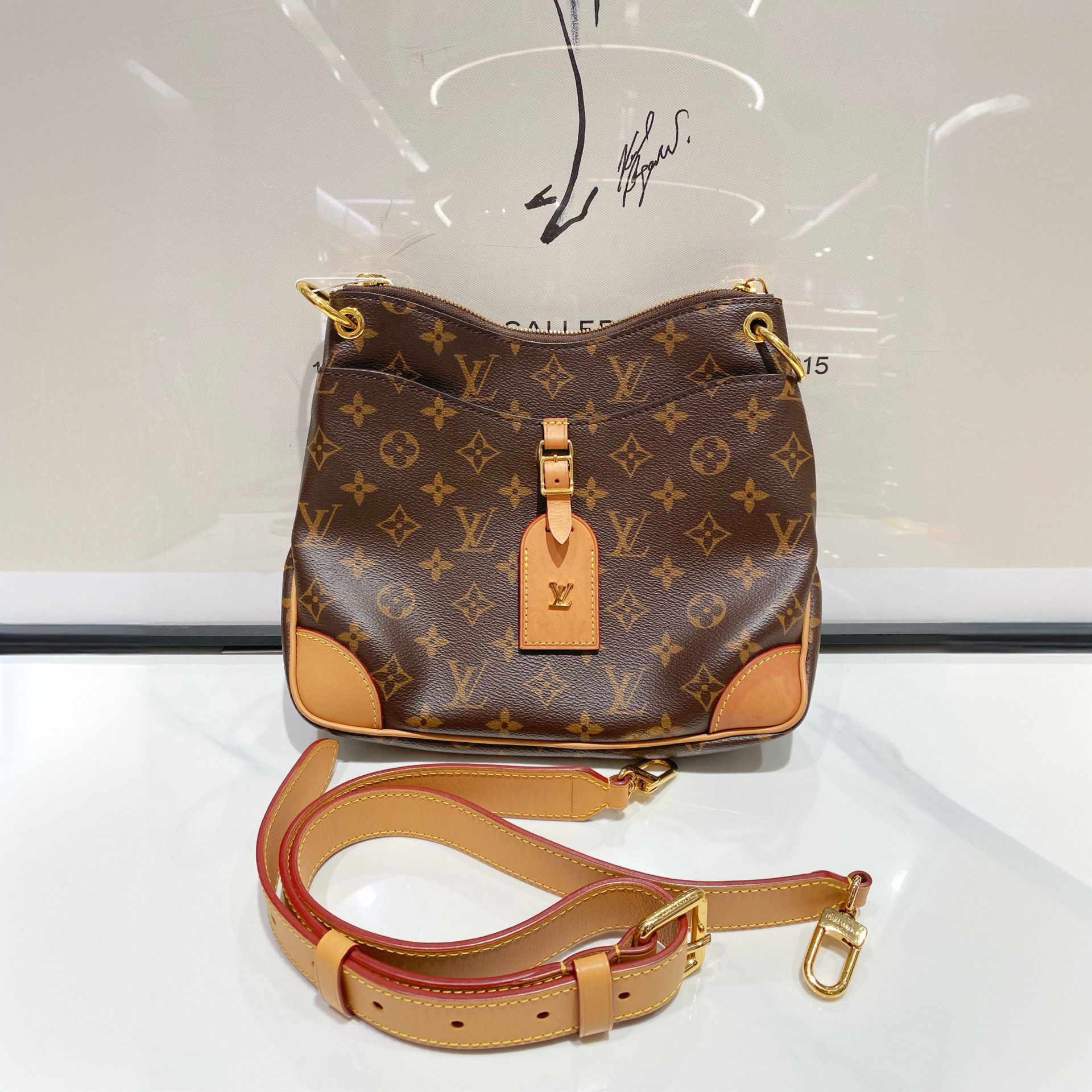 99新 LouisVuitton/路易威登 99新odeon牛角包（12910）