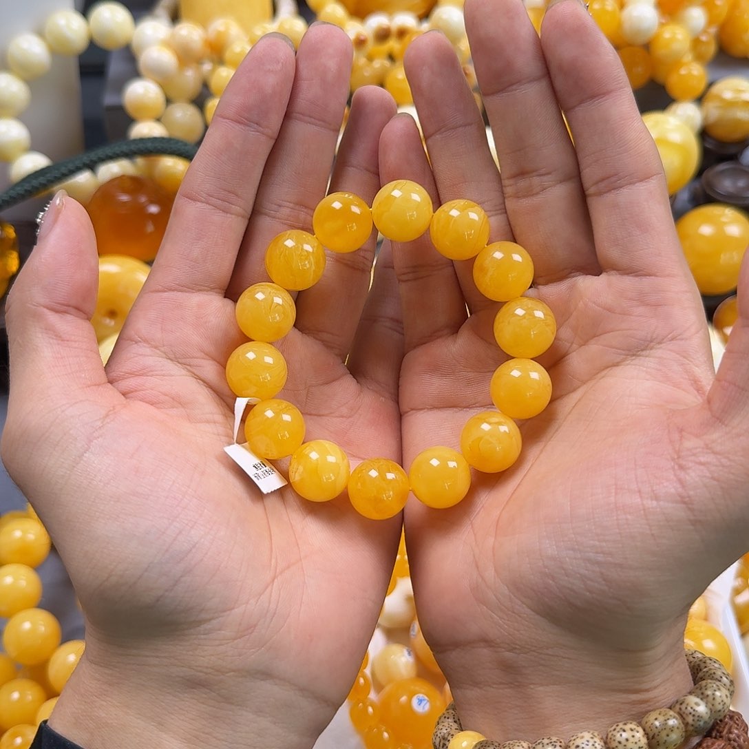 琥珀珠宝奇石未镶嵌15mm