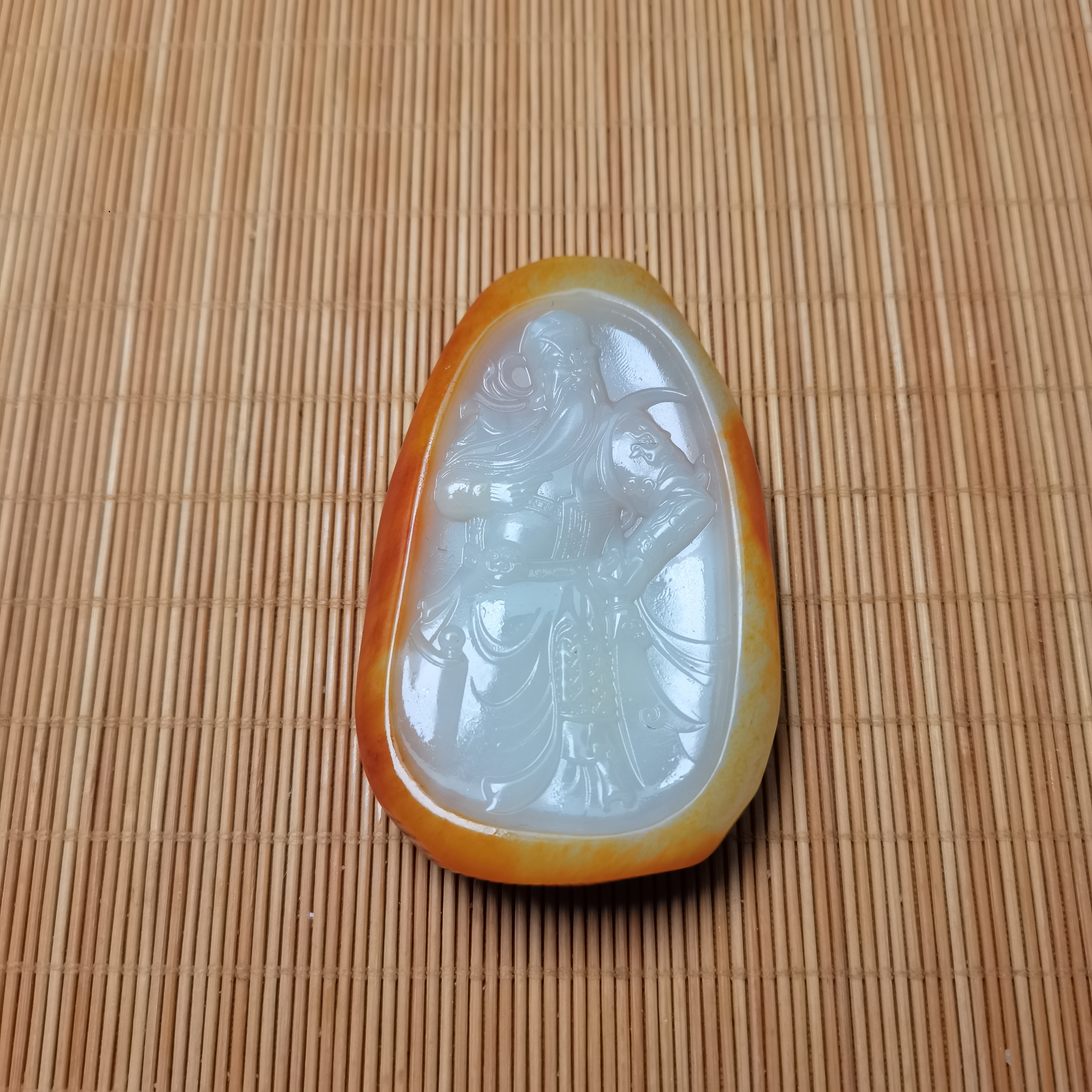 新疆和田玉忠义千秋关公100克