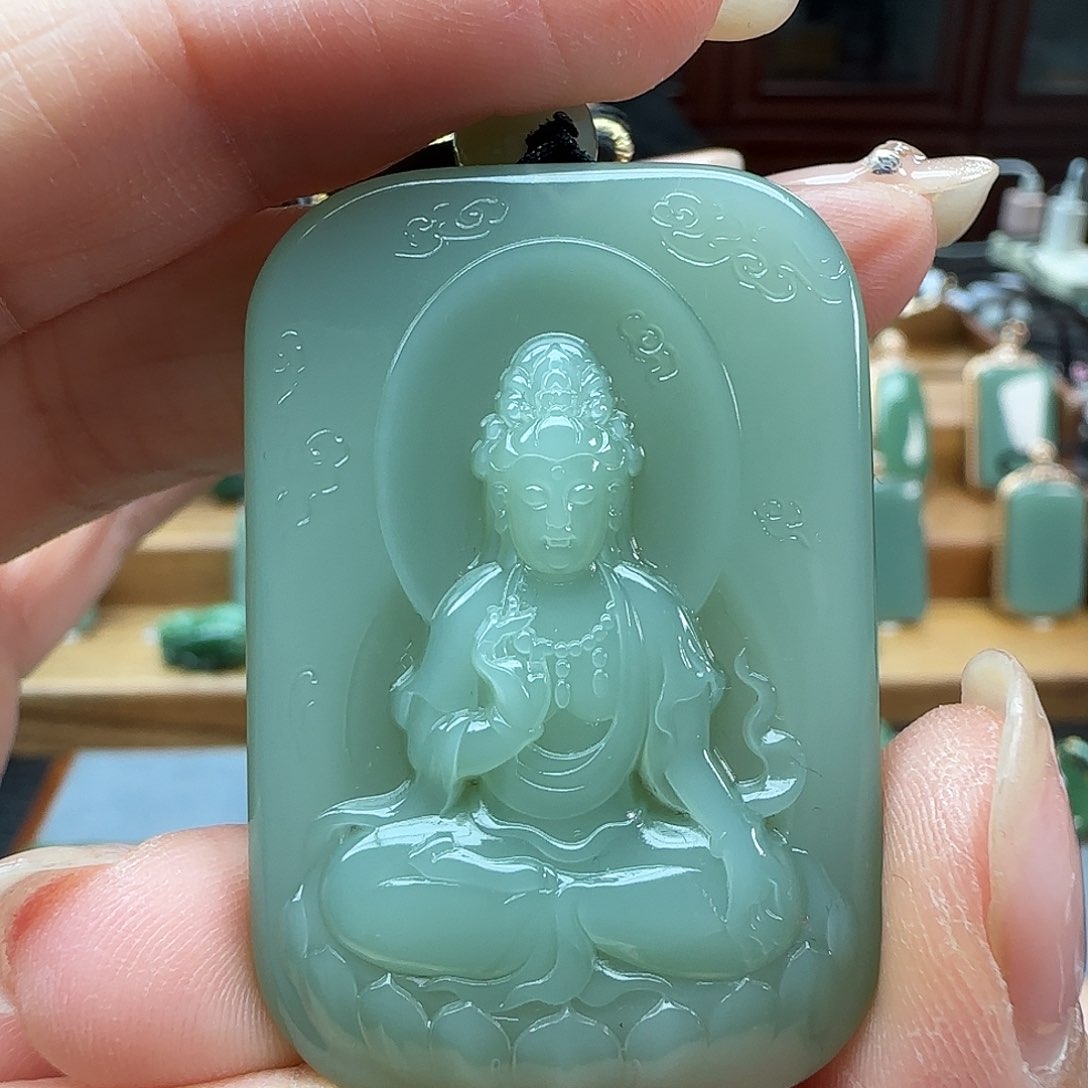 和田玉（碧玉）吊坠(不含链)未镶嵌