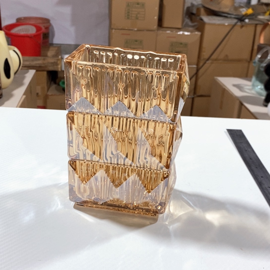 玻璃孤品高18口11水晶玻璃花瓶嘎嘎好看