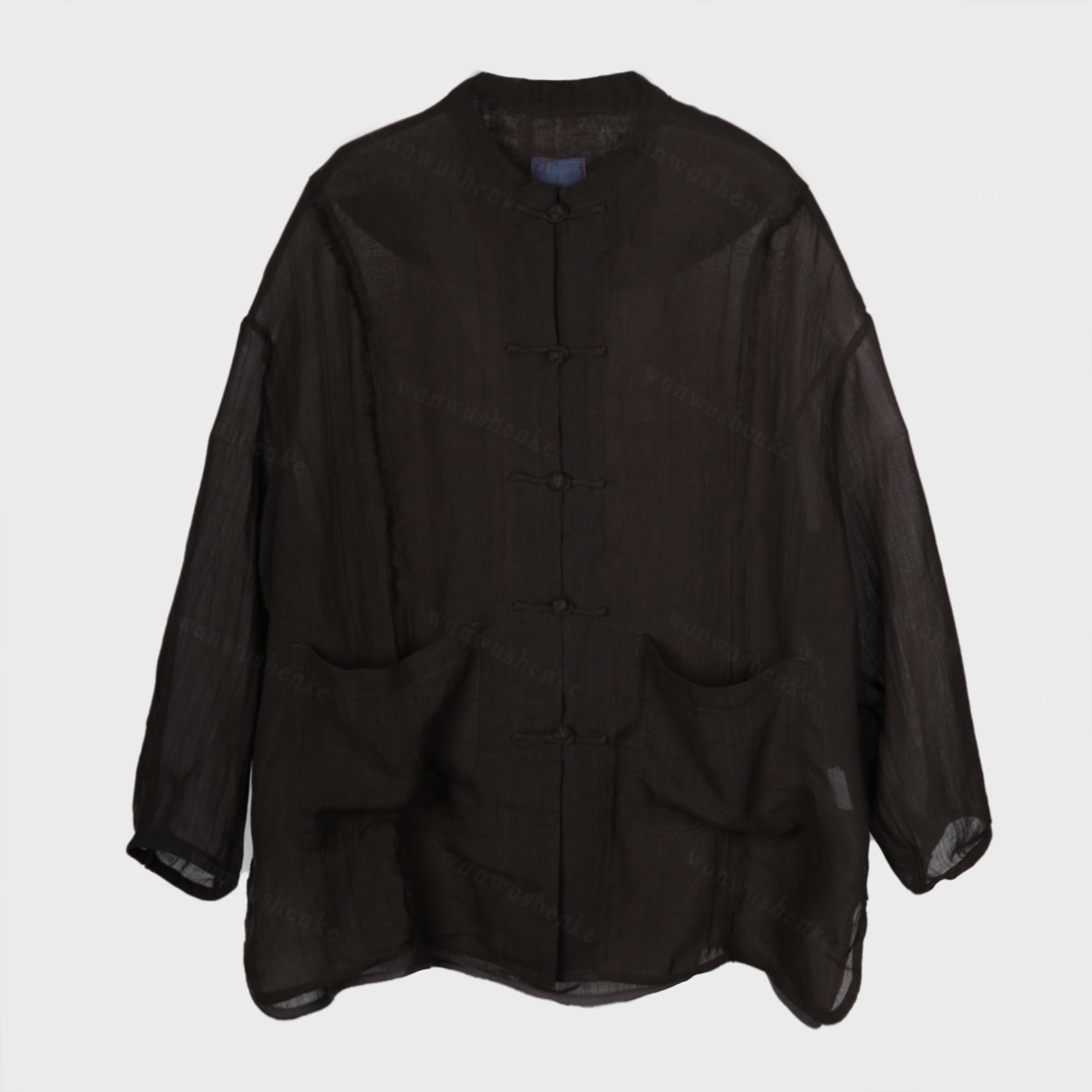 万物身客 荼·833578 新中式苎麻衬衫上衣 胸围132衣长70