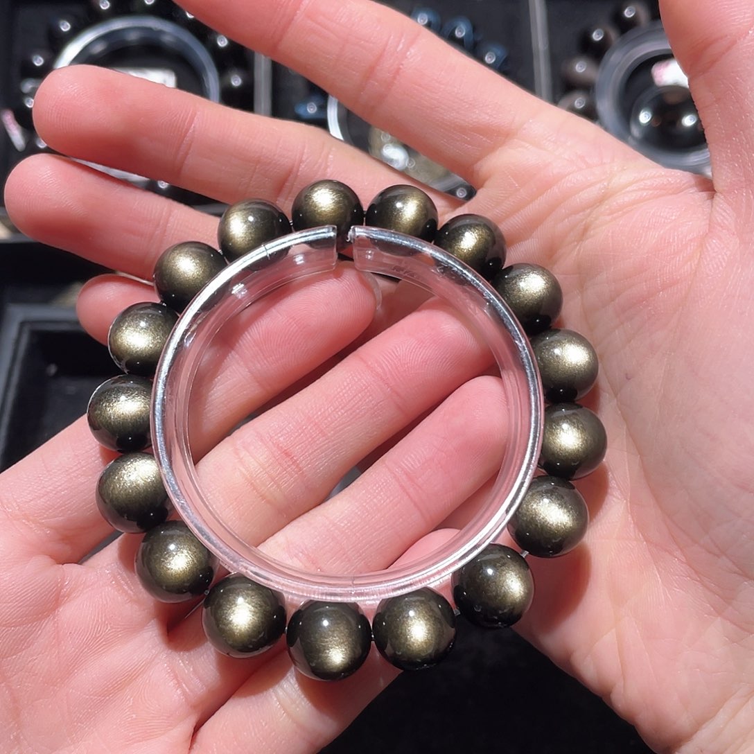 黑曜岩手链未镶嵌快**活