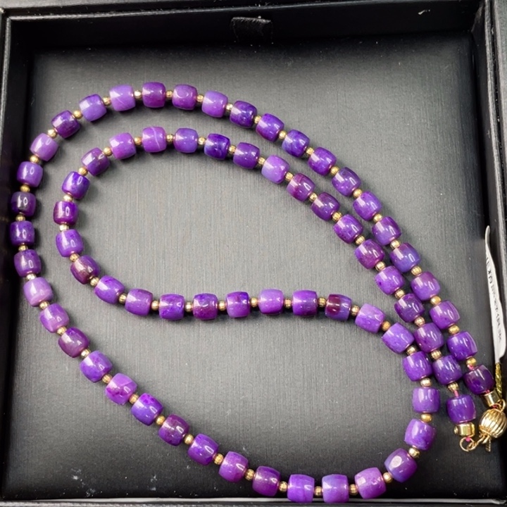 苏纪石（舒俱来）项链18K金镶嵌