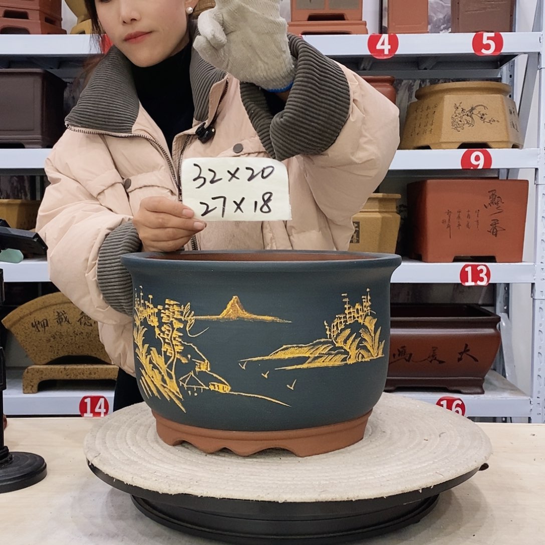 紫砂花盆紫砂花盆