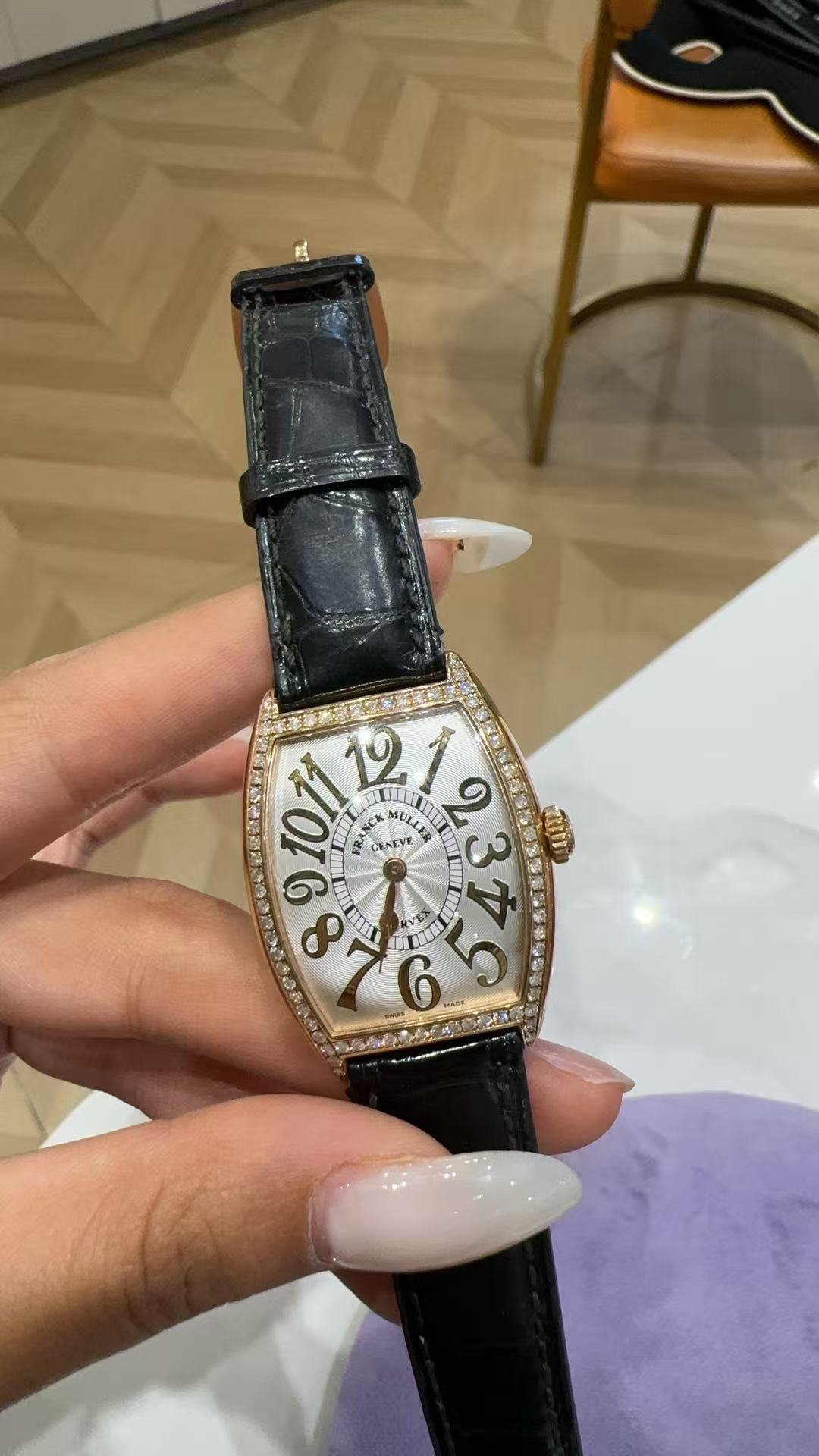 95新 Franck Muller/法兰克穆勒 法穆兰7502玫瑰金后钻女表