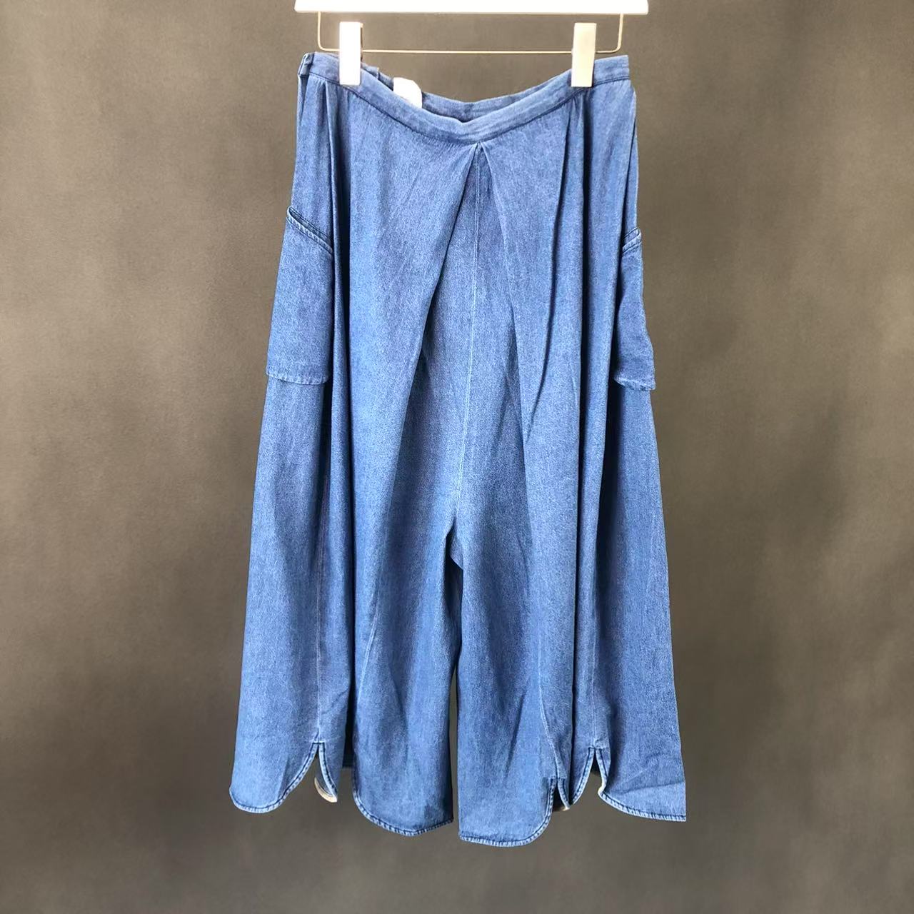 捡漏外单个性舒适软牛仔裤裙休闲飘逸