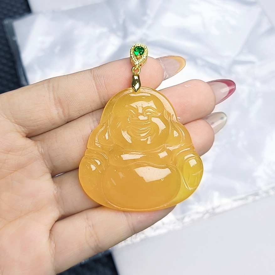 （聚宝严选）D043黄大佛公吊坠妈妈款精致精美百搭时尚