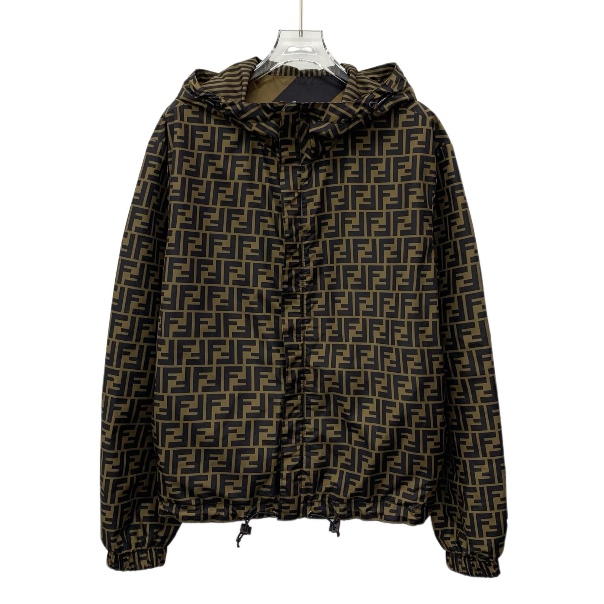 99新 FENDI/芬迪 EM0131  logo字母满印双面穿外套 44 XS码