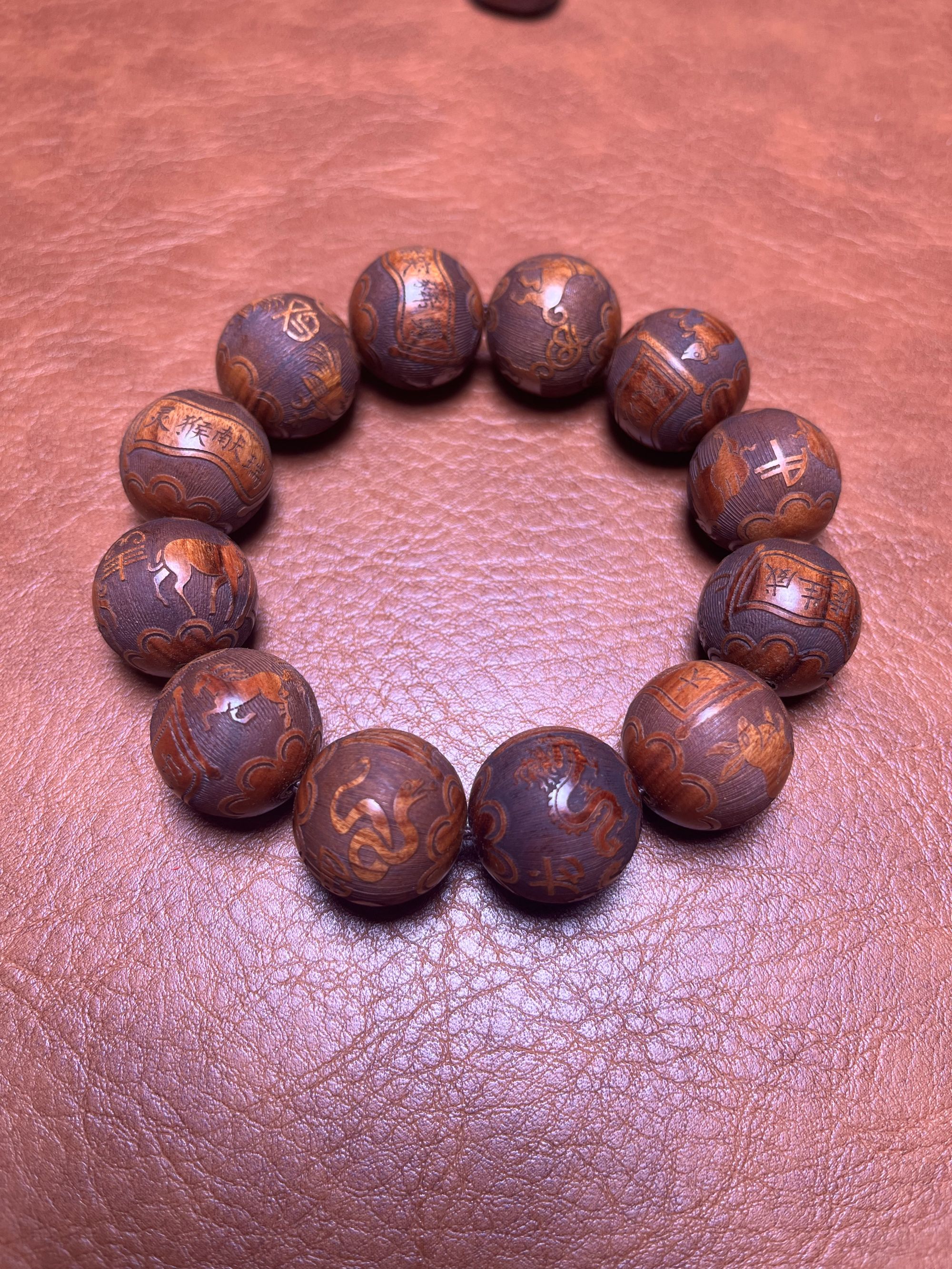 D089 精品十二生肖木手串 单圈