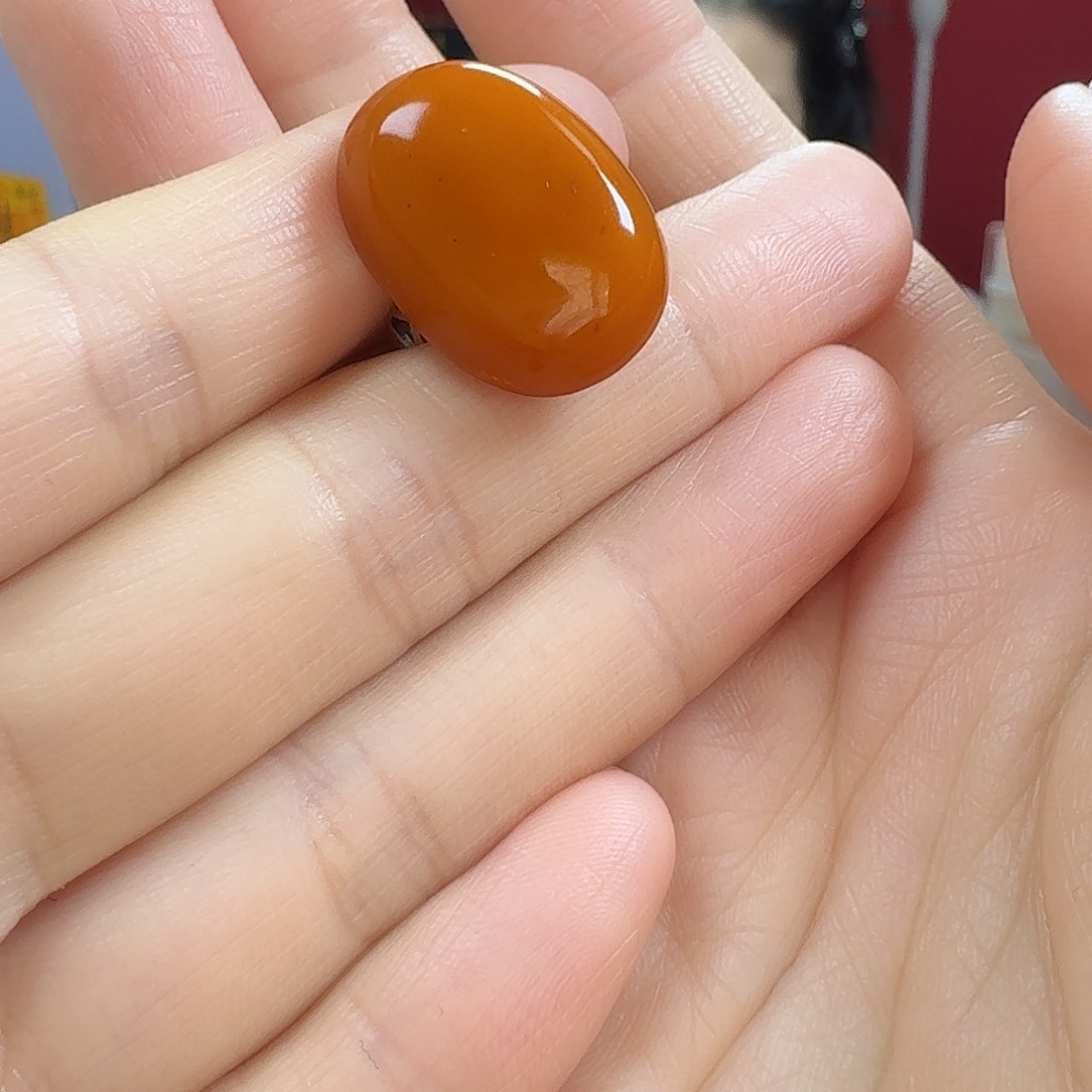 蜜蜡银S925镶嵌耳饰戒指