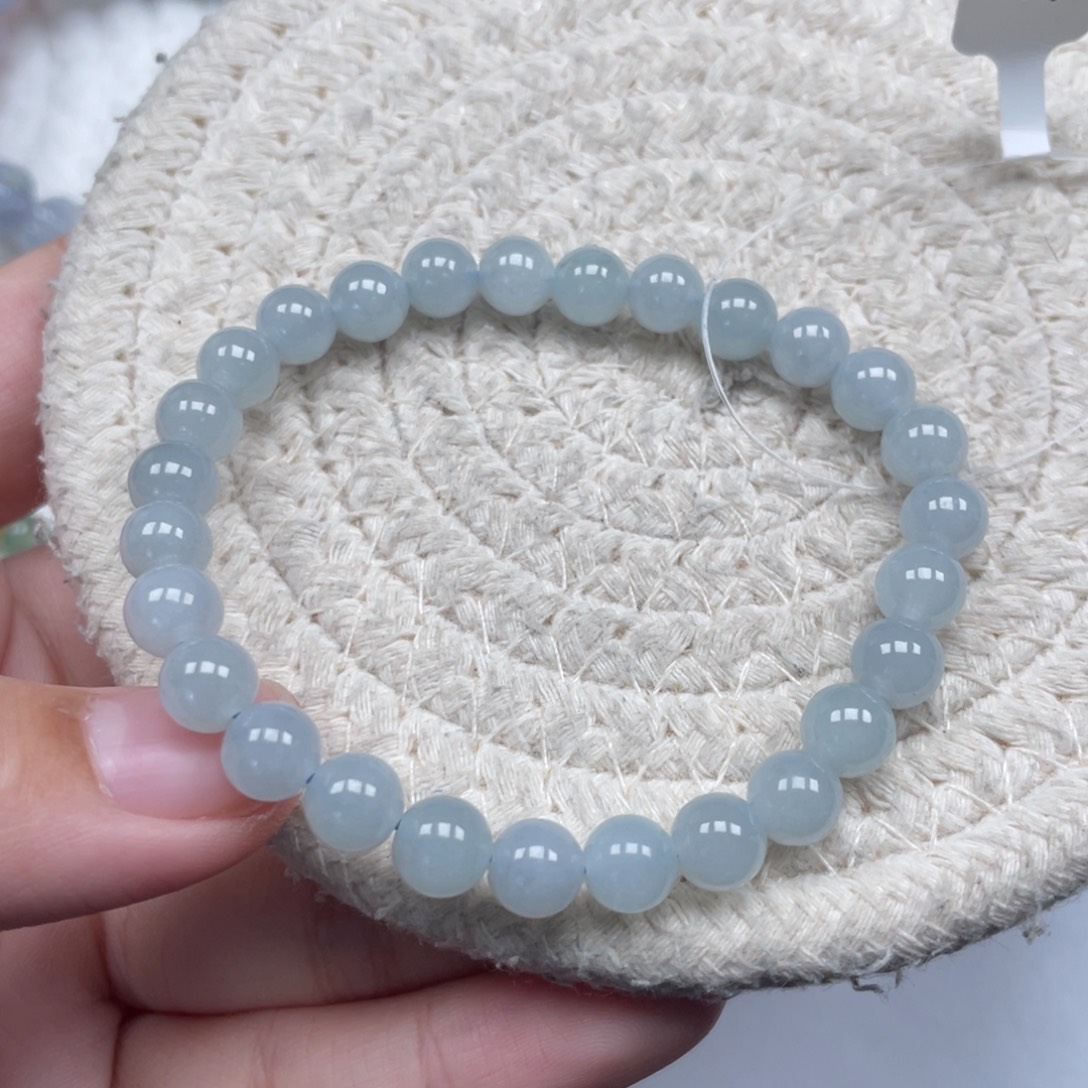 翡翠未镶嵌颈饰天然A货缅甸翡翠6.9mm