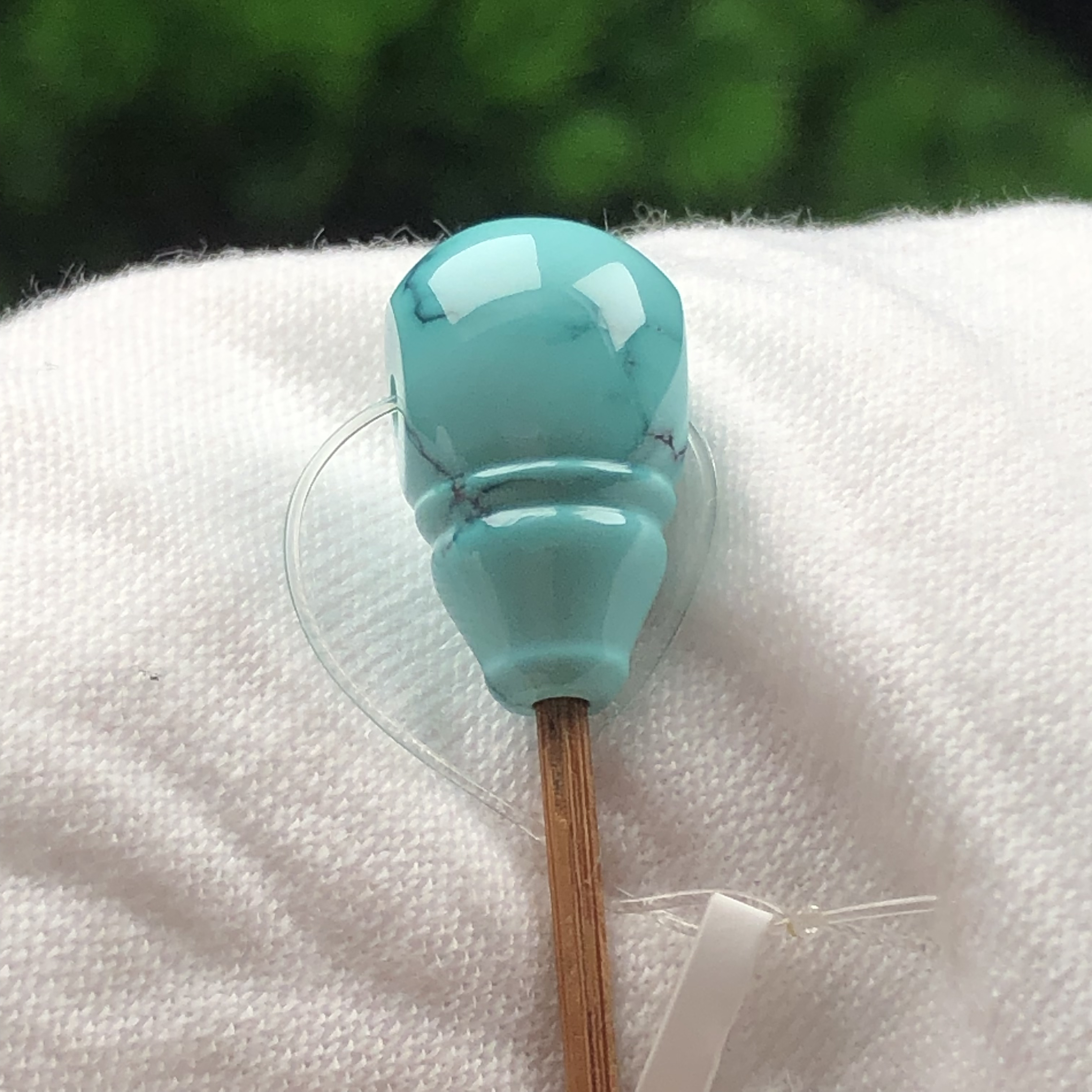 精品原矿绿松石三通