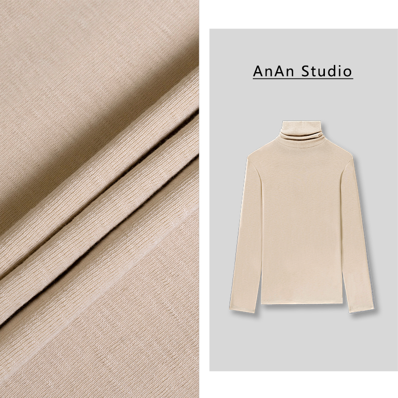 【安安推荐】2025堆堆领长袖修身洋气弹力秋冬上衣打底衫女款    