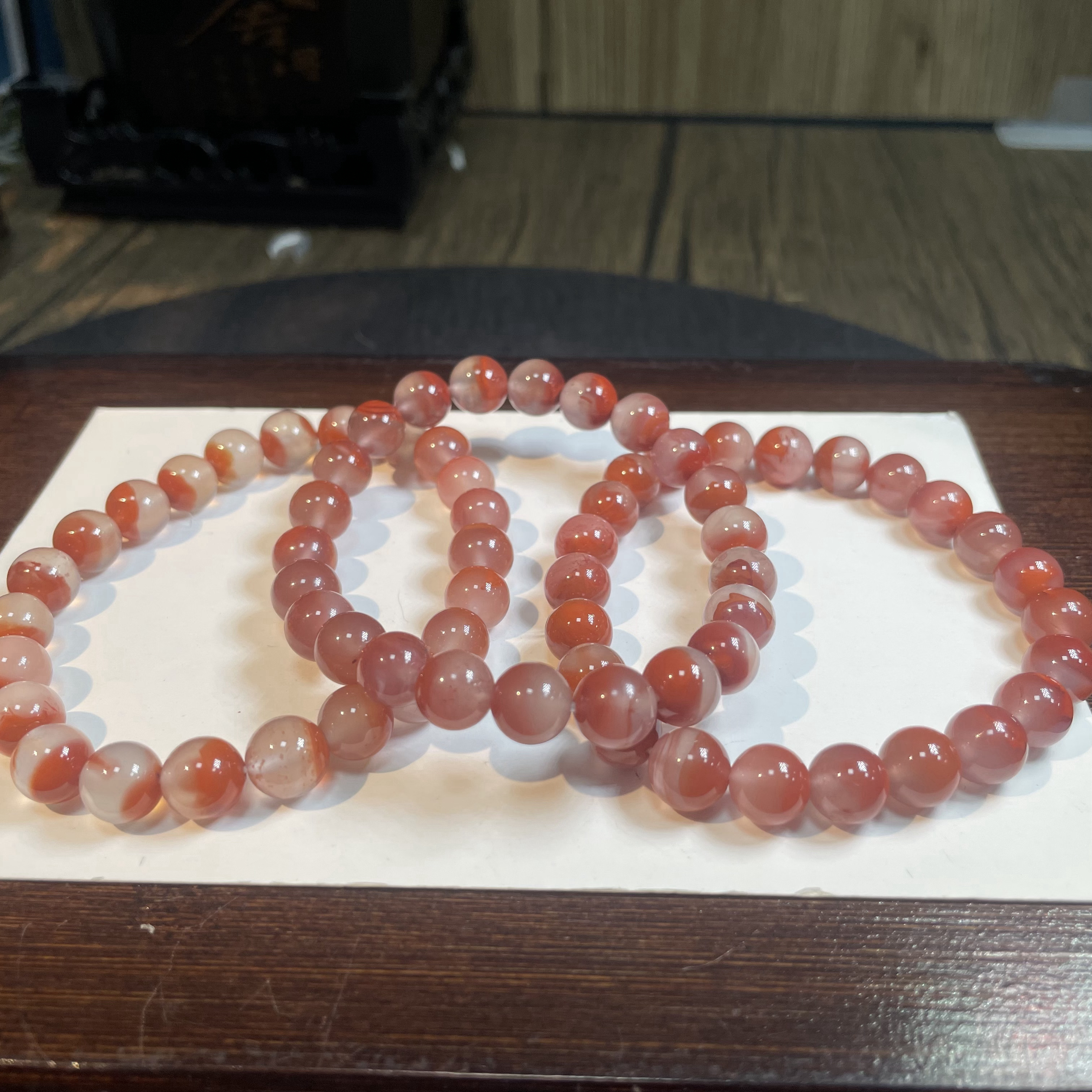 【书记甄选】天然南红玛瑙半盆手链 多样性发一件 约8mm A077