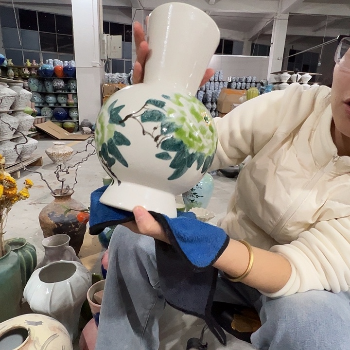 手工艺品琉璃景德镇陶瓷花瓶正品