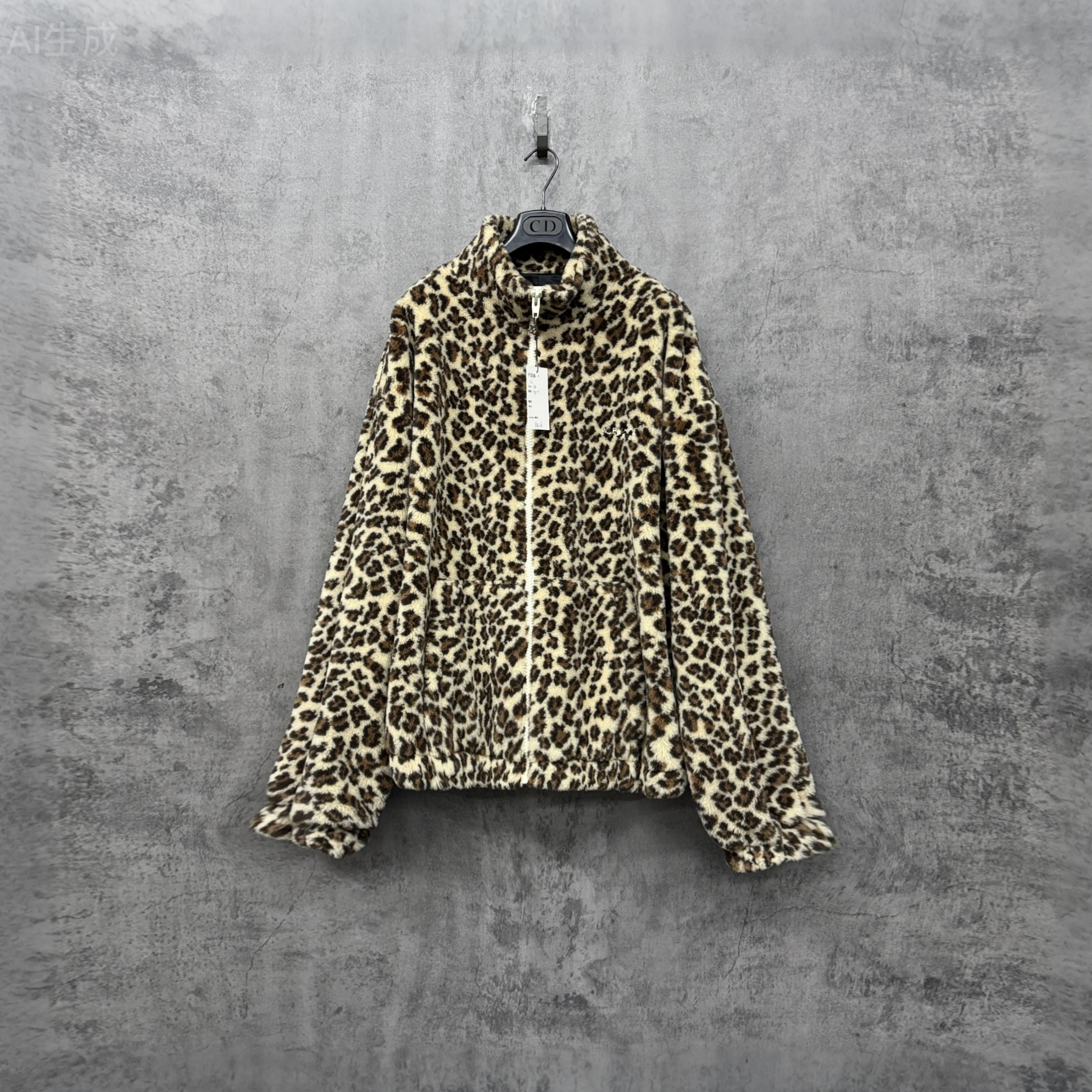 未使用 Celine/思琳 25新款凯旋门泰迪刺绣Logo夹克外套/RK216/XL