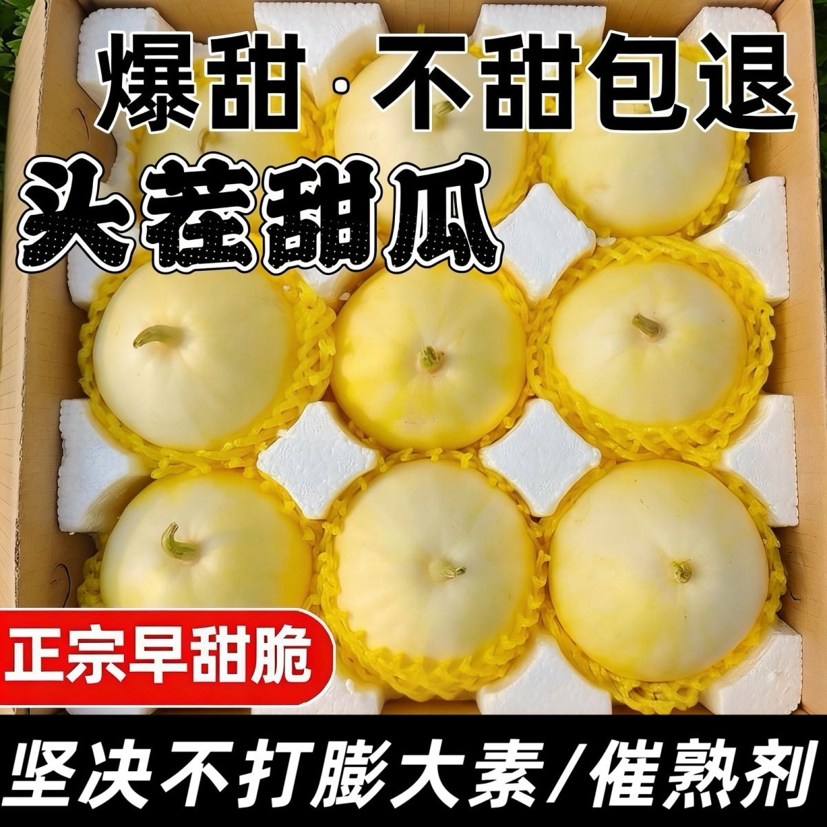 早甜脆山东头茬小蜜蜂正宗甜瓜小甜瓜香瓜新鲜当季脆甜多汁水果
