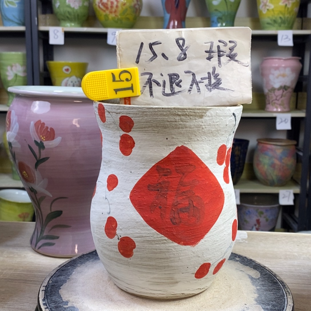 景德镇手工手绘陶瓷花盆