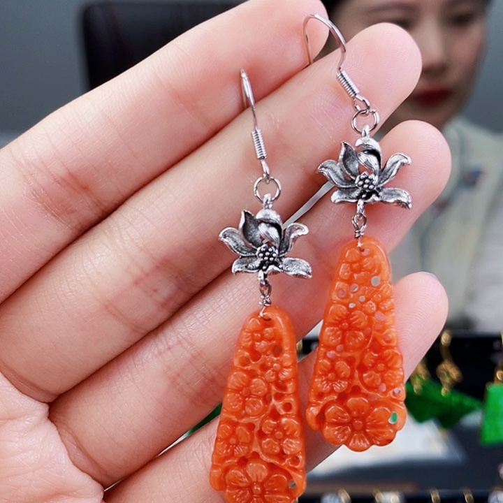 翡翠耳饰未镶嵌饰品