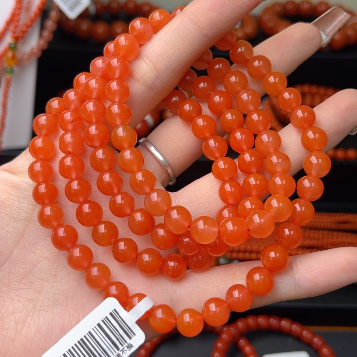 南红玛瑙未镶嵌南红玛瑙保山杨柳长链7mm