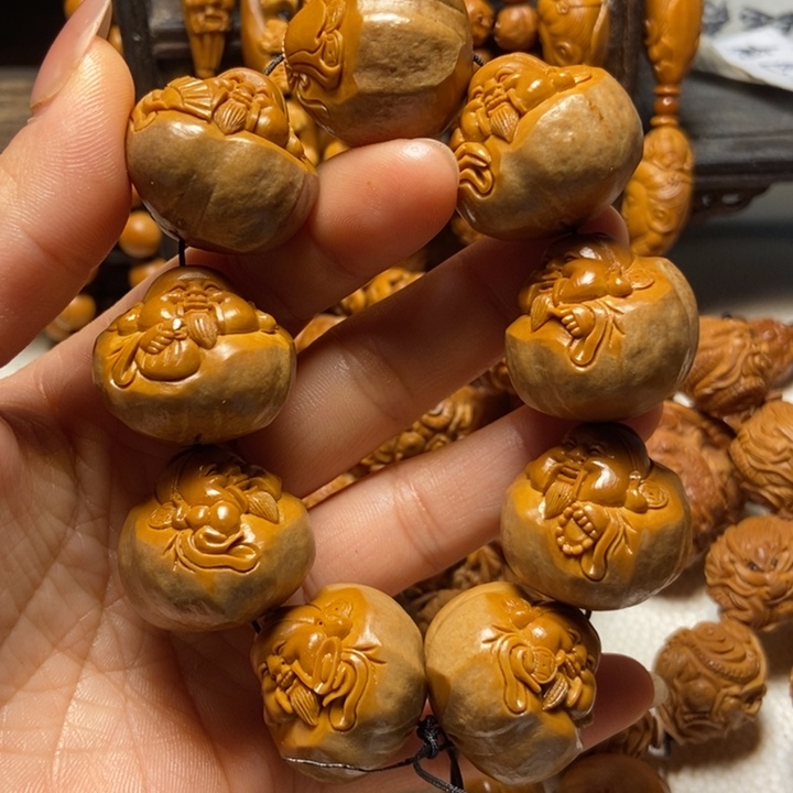 【闪购商品】橄榄核手串/手链阿*！手工包衣财神2.78