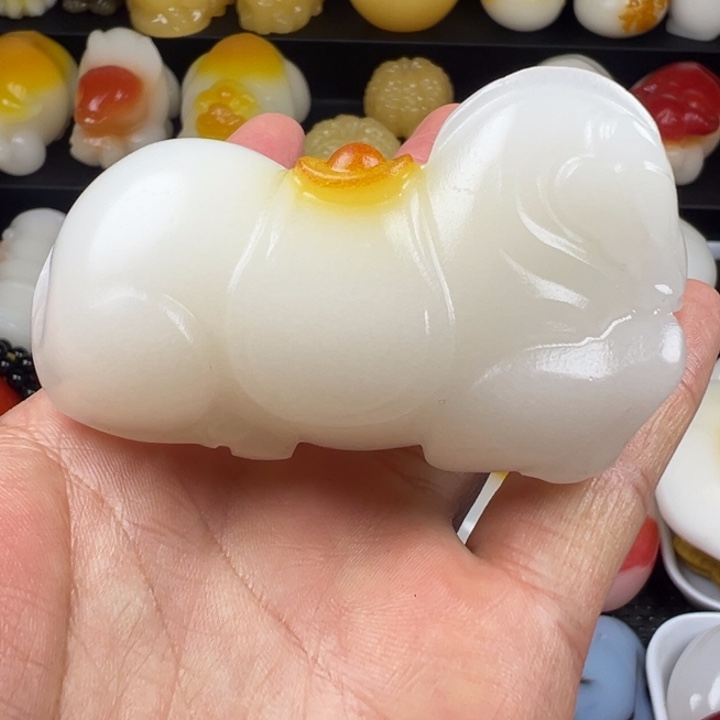 新疆戈壁五彩石金丝