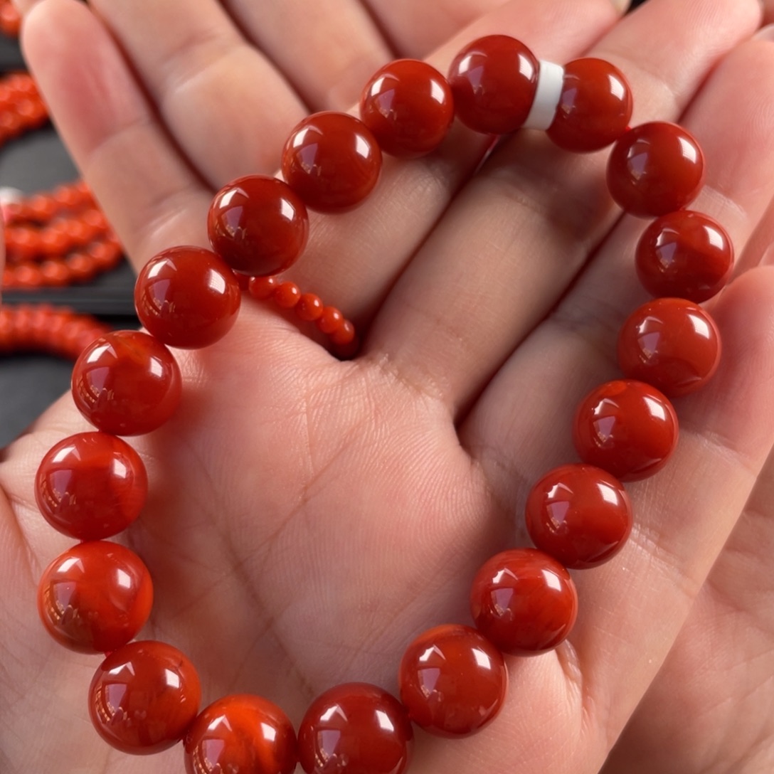 南红玛瑙未镶嵌手链妞10