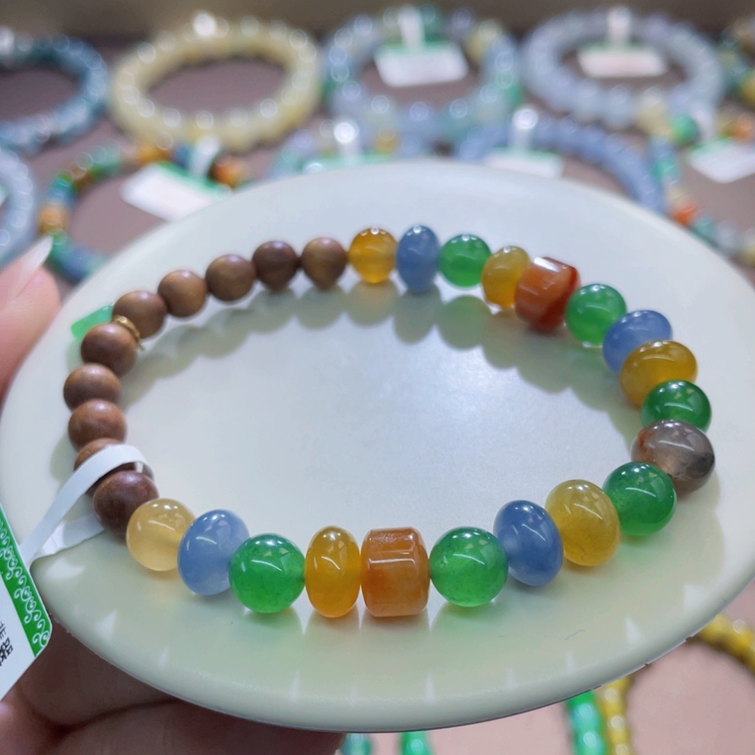 未镶嵌手链翡翠半圈糖果