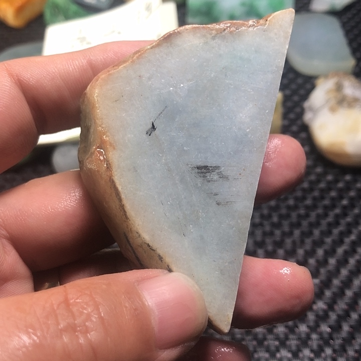 翡翠颈饰未镶嵌缅甸翡翠木那杨梅皮