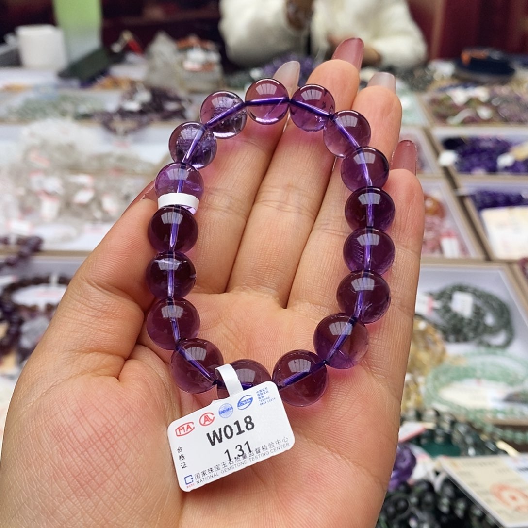 水晶手链未镶嵌a**yW018紫水