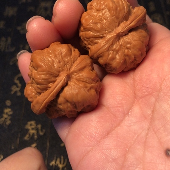 文玩核桃把件蛤蟆头一帆风顺