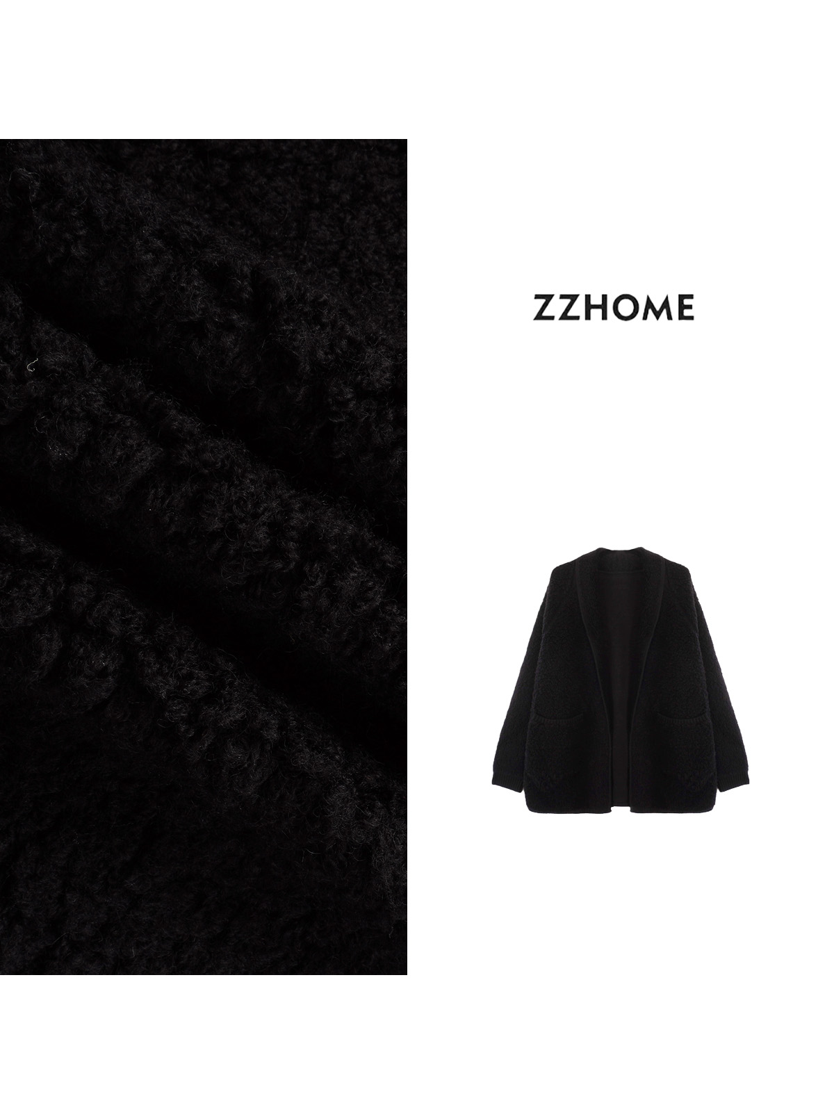 【ZOZO HOME】“素觉”1OO羊毛重磅加厚针织外套q170255p