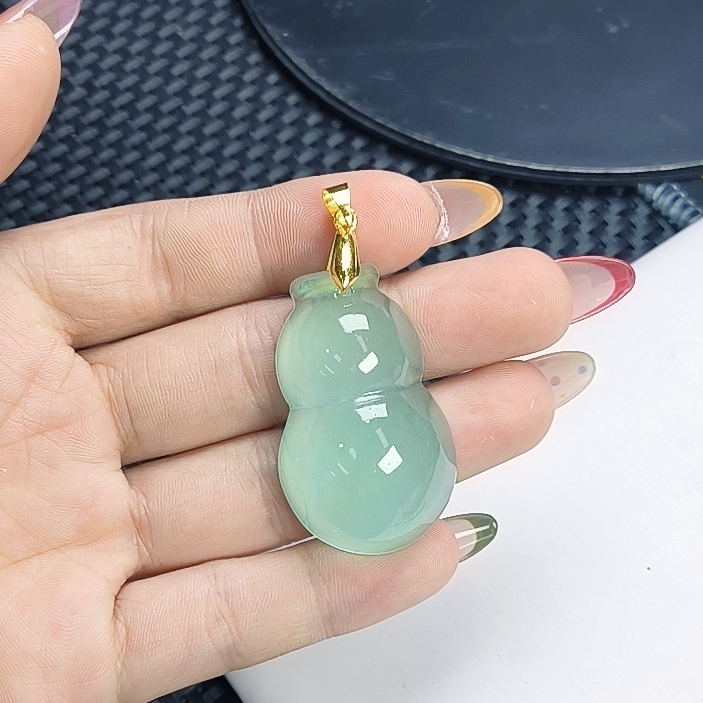 （聚宝严选）D427油青厚大葫芦吊坠妈妈款精致精美百搭时尚