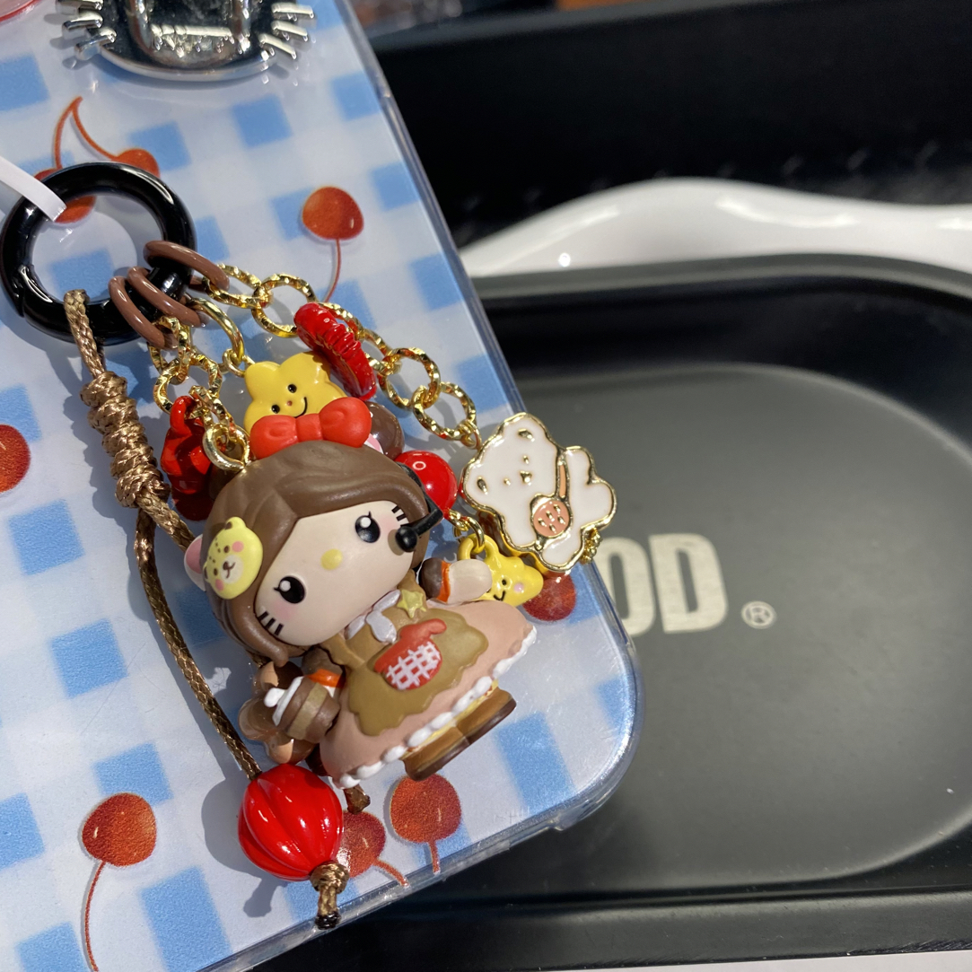 5230小熊娃娃挂件原创手机链