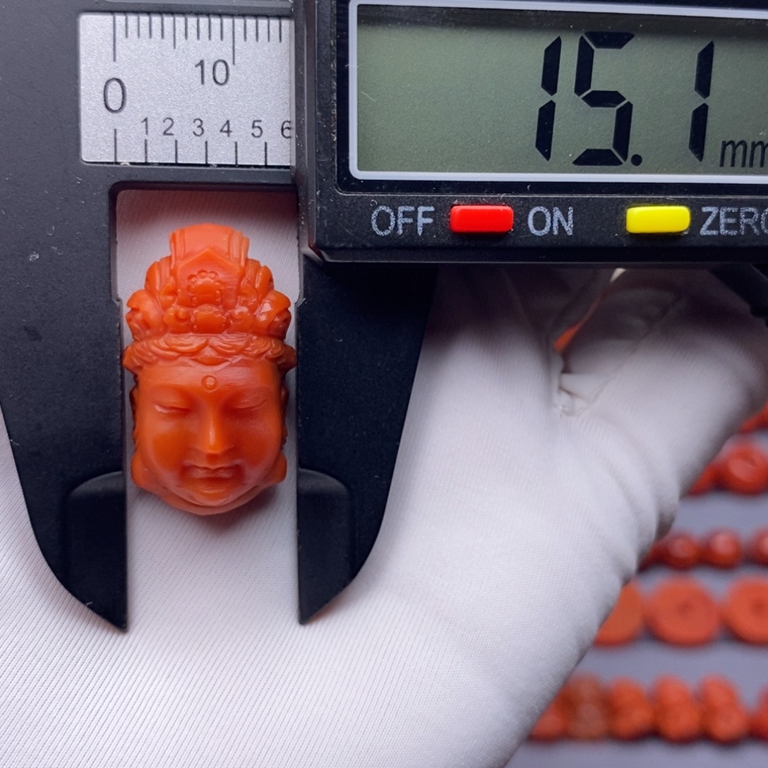 未镶嵌配饰南红玛瑙观音头