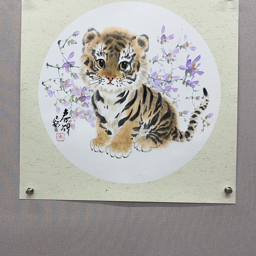 国画艺术家真人手绘