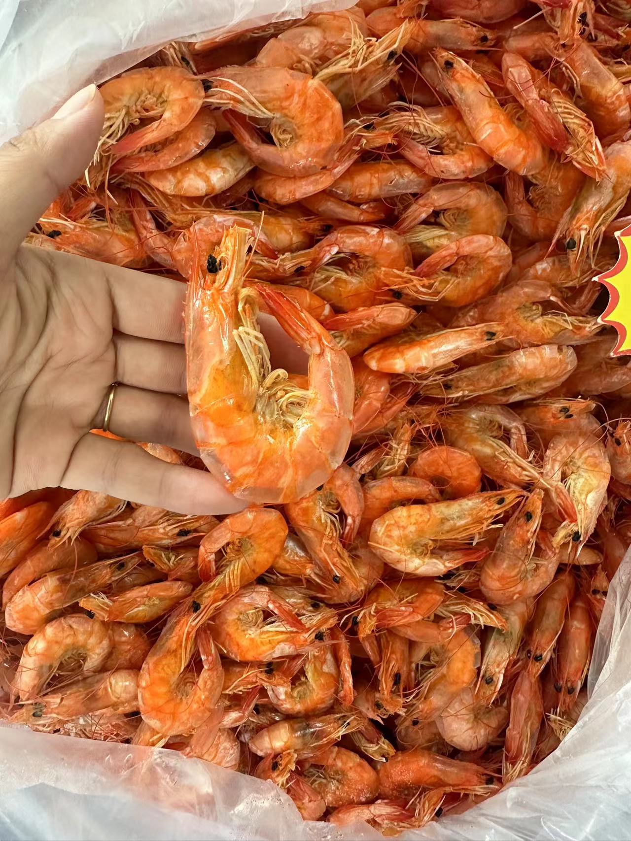 新出炉烘干盐田汪子虾，大小不齐