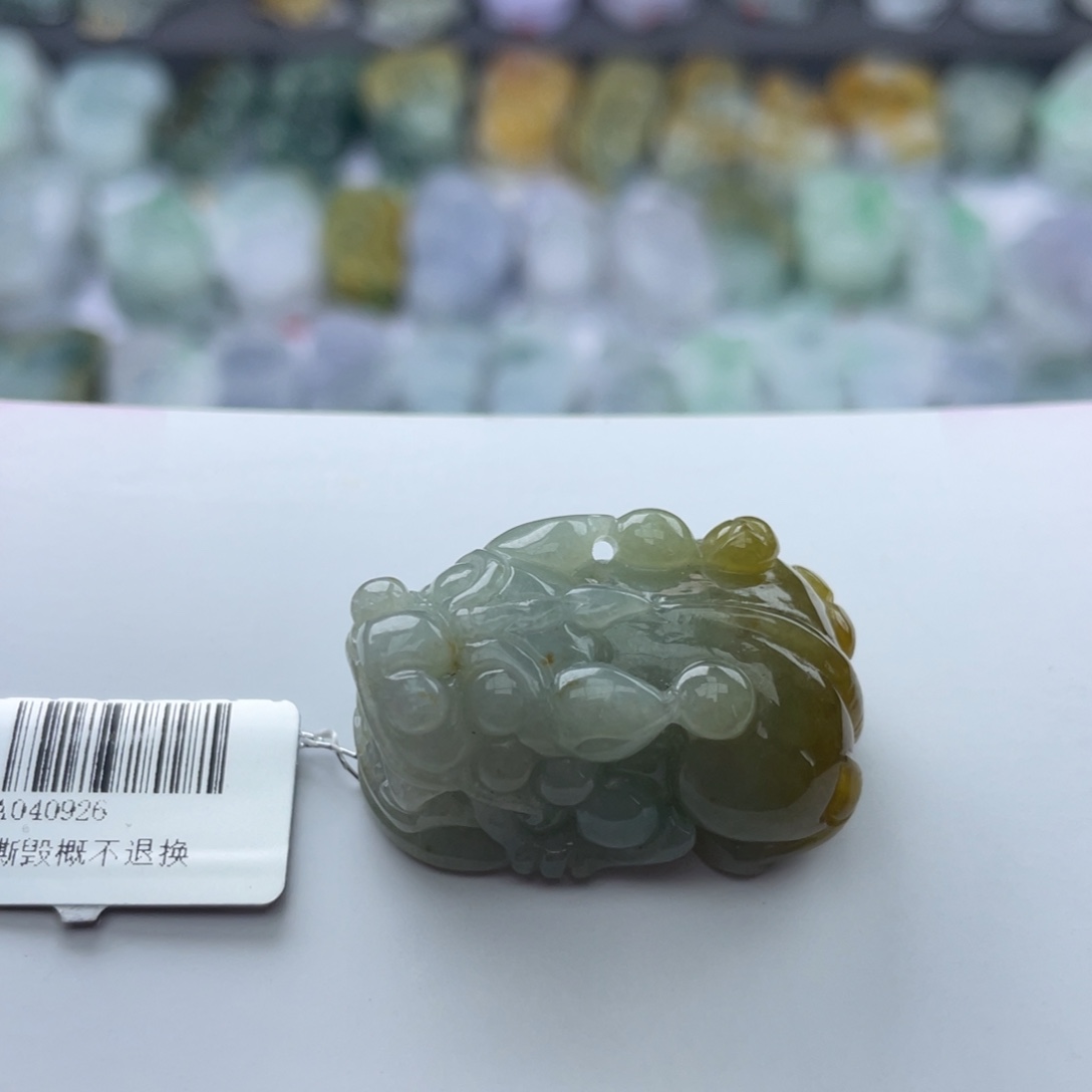 翡翠颈饰未镶嵌貔貅