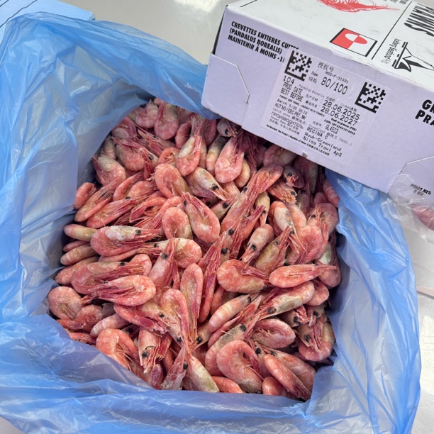 80/100冰山北极冰虾原箱头籽2斤【有黑头】