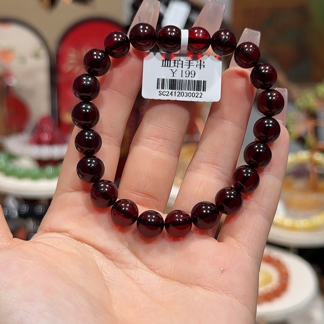 血珀手串未镶嵌手串8.5+