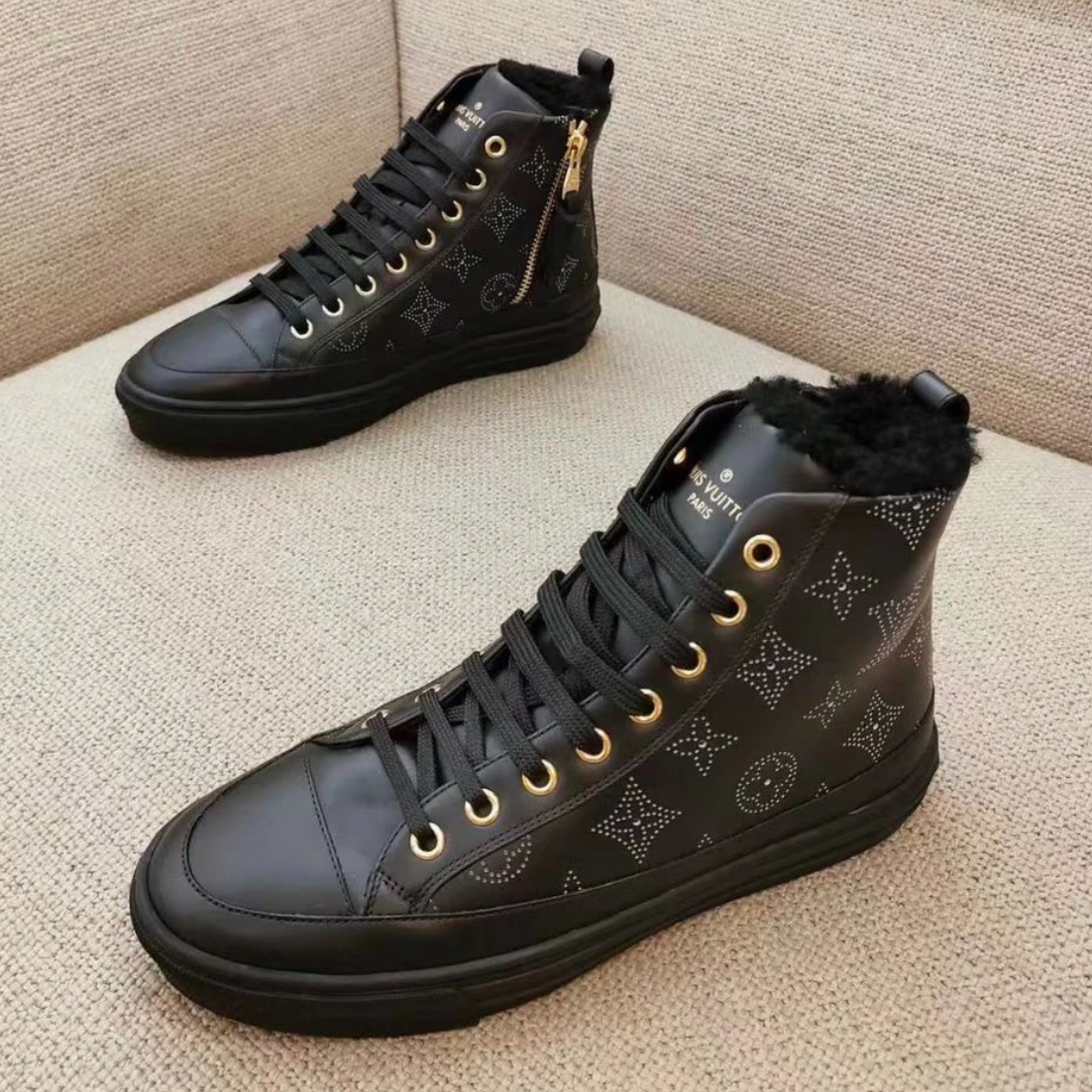 未使用 LouisVuitton/路易威登 全新 lv女鞋 黑色老花短靴 35.5码