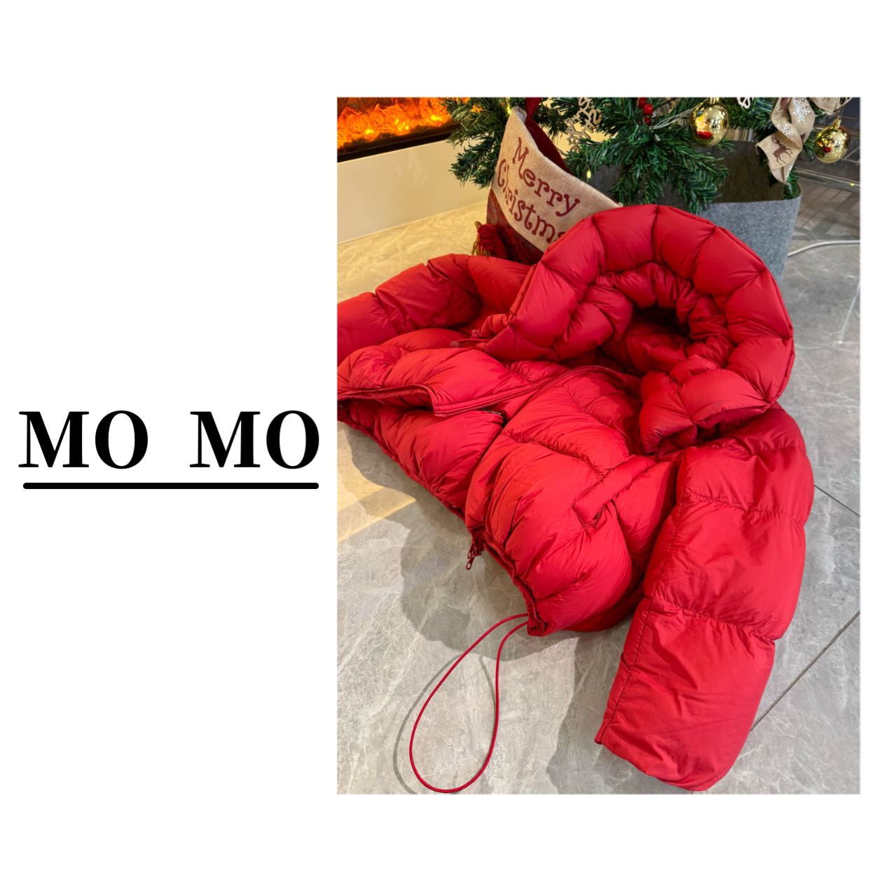 MOMO【小暖炉·羽绒服】2025新款泡芙设计感连帽宽松洋气外套保暖
