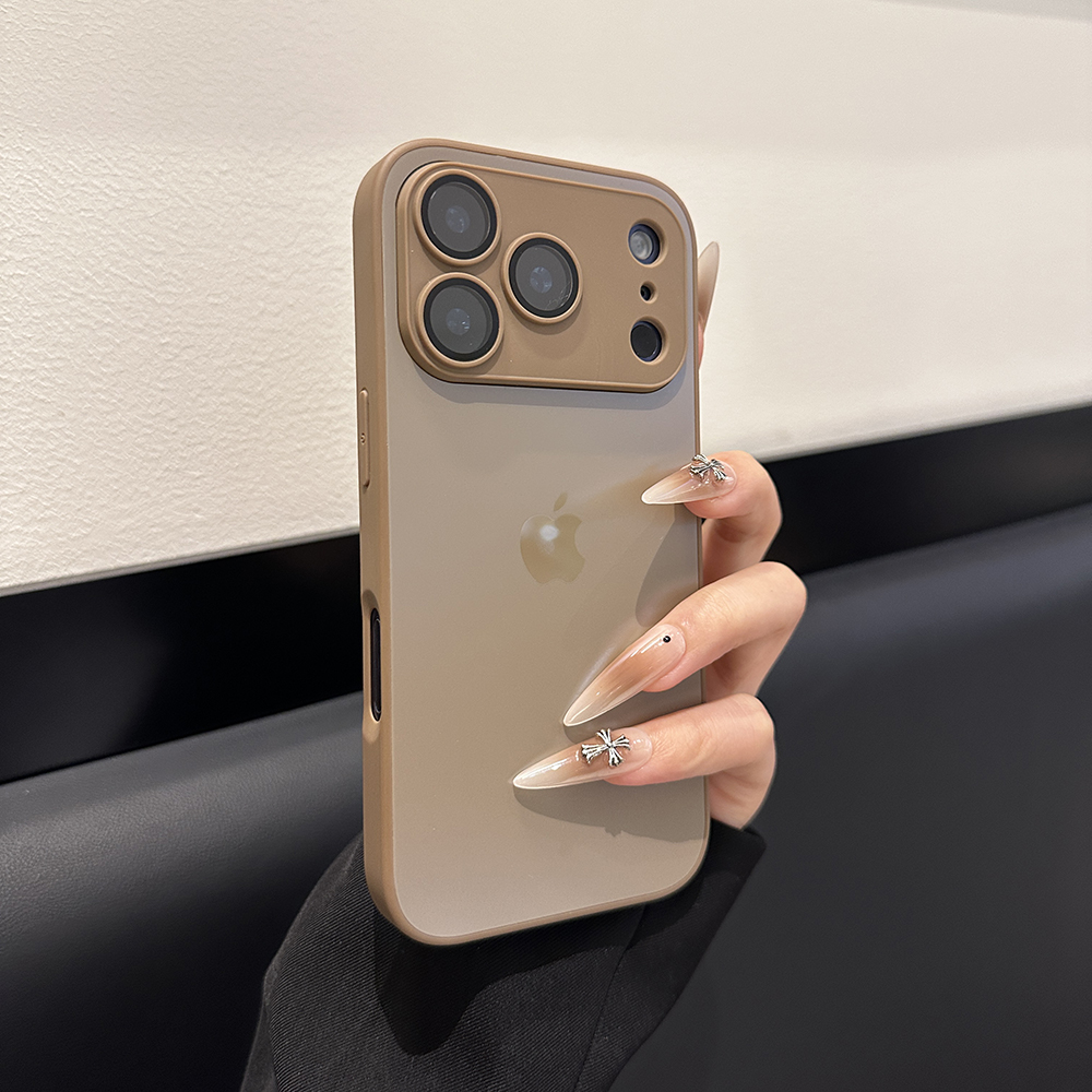 新款原机色iphone17air手机壳简约16promax防摔苹果15/14创意适用