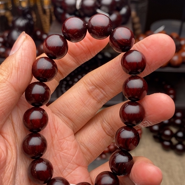 檀香紫檀（小叶紫檀）手串/手链1.2泥料多金星