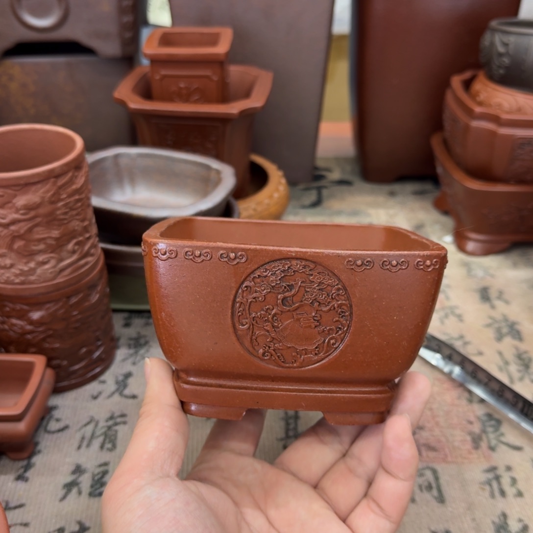 紫砂花盆宜兴紫砂正品11.5x6.5