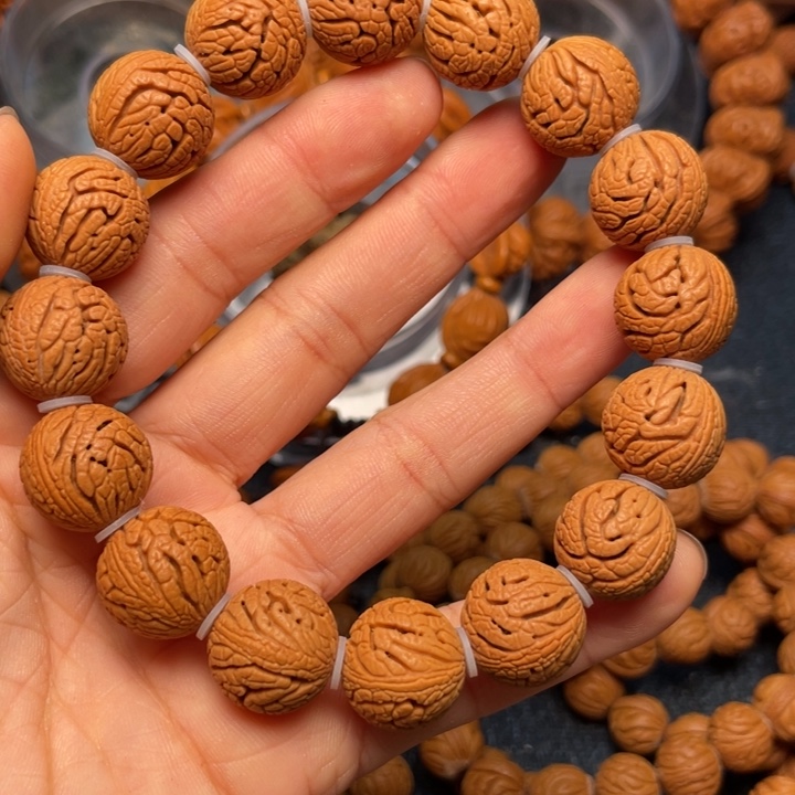 桃核手串龙纹桃核67