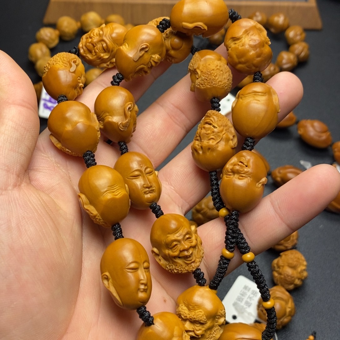 北***凉橄榄核手串/手链乐群罗汉脖挂
